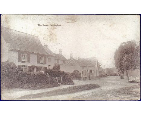 Norfolk - Saxlingham - 1910  The Street, Saxlingham, used.  Nice item.