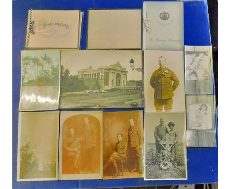 World War I - Postcard Photos of Cpl. J.Harrison  26th Battery R.F.A., Killed in Action 27.6.17, gravestone photos with his p