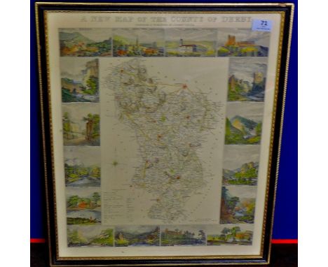 Print - Vintage Re-print Warwick by Morden  Nice save rear of frame requires some attention.  Dims 16½" x 15".