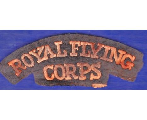 WWI Royal Flying Corps Cloth shoulder patch, a tailors replacement for the uniform.