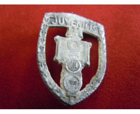 A vintage World War II  Period Estonian Tinnier badge 'Juveniles' Damage to the metal.