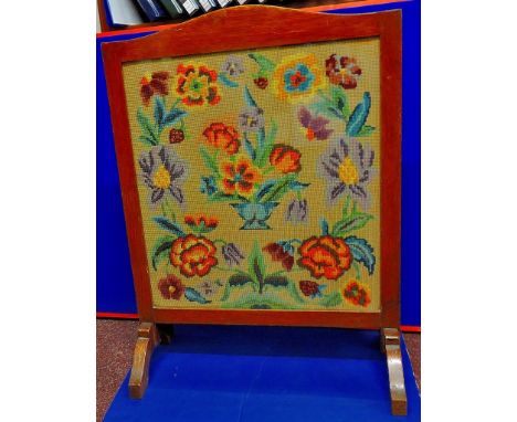 Vintage Tapestry  Fire screen - in good condition.