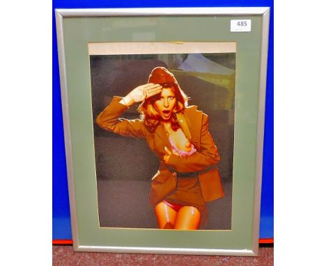 Falkland War Memorabilia  Item from Knave Magazine pos lady as Argentinean soldier.