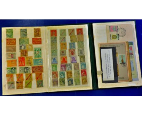 Portuguese India  A folio with a range of early issues up to 1950's, also 1952 St. Francis Xavier set on first Day Cover, ano