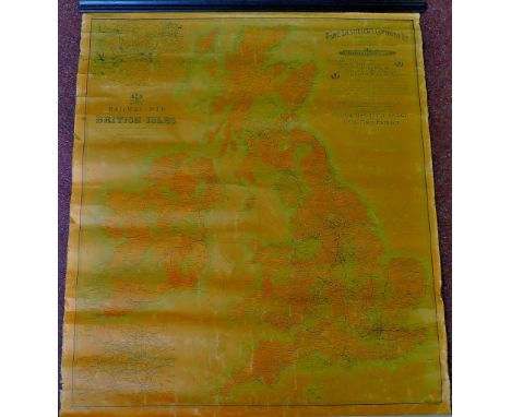 Railwayana - Railway Map of the British Isles  Vintage by Bartholomew (Edinburgh Geographical Institute) The Distillers Compa