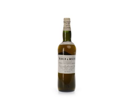 BLACK & WHITE 70° PROOFBlended Scotch Whisky.No capacity stated, 70° proof.    CONDITION REPORT:  Very good, excellent fill l