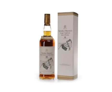 MACALLAN 10 YEAR OLD SPEAKER MARTIN'S Active. Craigellachie, Moray. Specially selected by Speaker of the House of Commons Mic