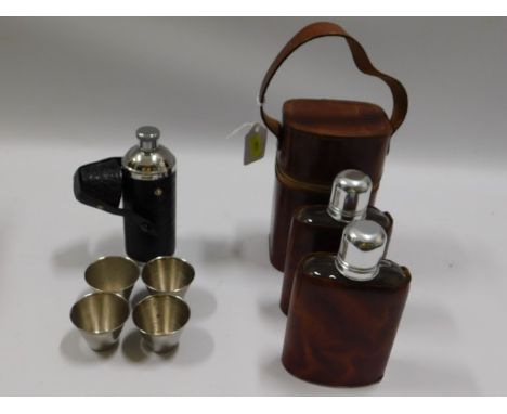 Two modern drinking flask sets