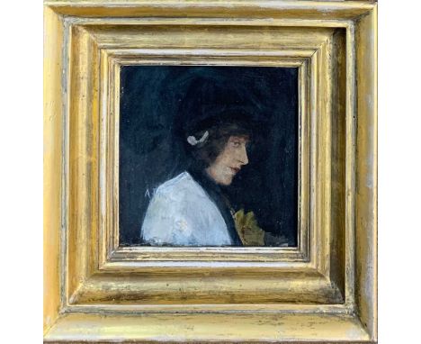 Follower of Sir Alfred Munnings (British, 20th century), Portrait of a lady, possibly the artist's wife, Florence Carter-Wood