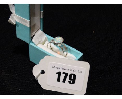     A Silver & Opal Dress Ring                                                      