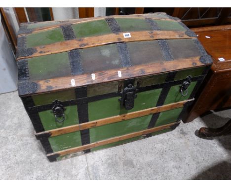     A Dome Topped Travelling Trunk                                                  