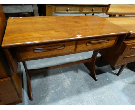     A G-Plan Teak Two Drawer Sofa Table                                             