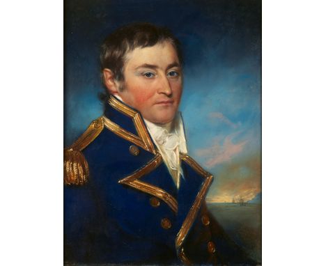 JOHN RUSSELL, R.A. (BRITISH, 1745-1806), Portrait of Captain Matthews, R.N. bust-length, in full dress uniform, signed and da