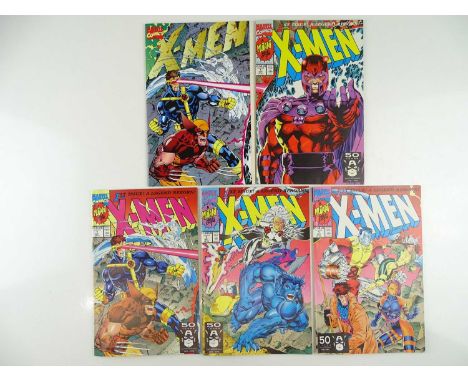 X-MEN #1 - (5 in Lot) - (1991 - MARVEL) - Complete set of ALL five variant covers - Jim Lee cover &amp; interior art - Flat/U