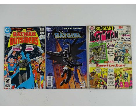 BATMAN, BATMAN &amp; THE OUTSIDERS, BATGIRL LOT - (3 in Lot) - (DC - US Price &amp; UK Cover Price) - Includes BATMAN: 80 PAG
