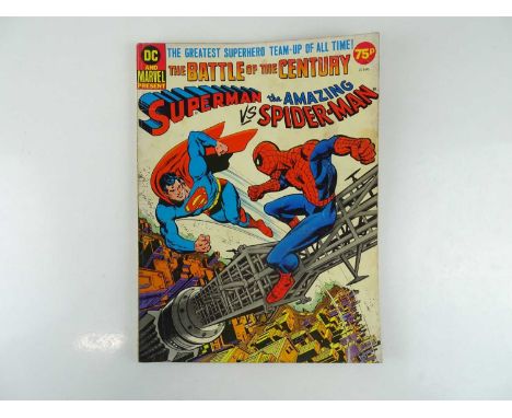 SUPERMAN vs AMAZING SPIDER-MAN #1 - (1976 - MARVEL/DC - UK Price Variant) - First Marvel/DC crossover + Over-Sized Treasury i