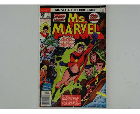 MS. MARVEL #1 - (1977 - MARVEL - UK Price Variant) - Ms. Marvel's first own title solo series + Includes First appearance of 