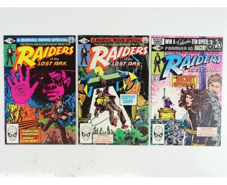 RAIDERS OF THE LOST ARK #1, 2, 3 - (3 in Lot) - (1981 - MARVEL) - Complete Three Issue Mini Series officially adapting the sm