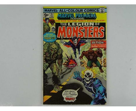 MARVEL PREMIERE #28 - (1976 - MARVEL - UK Price Variant) - Featuring the Legion of Monsters (Ghost Rider, Man-Thing, Morbius,