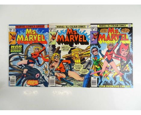 MS. MARVEL #16, 17, 18 - (3 in Lot) - (1978 - MARVEL - US Price &amp; UK Price Variant) - Includes First, Second &amp; Third 