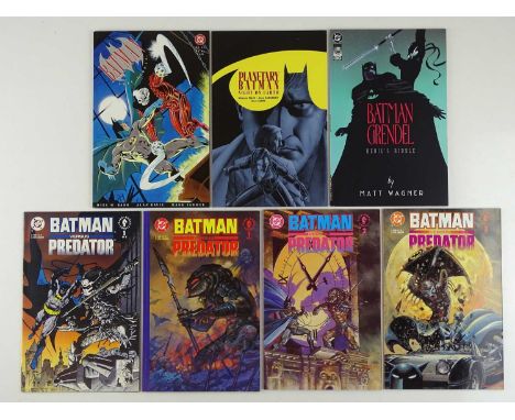 BATMAN LOT - (7  in Lot) - (DC, DARK HORSE, WILDSTORM, COMICO) - ALL First Printings - Includes BATMAN VERSUS PREDATOR (1991)