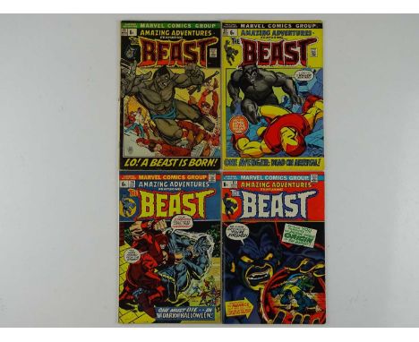 AMAZING ADVENTURES: BEAST #11, 12, 16, 17 - (4 in Lot) - (1972/73 - MARVEL - UK Price Variant) - Includes First appearance in
