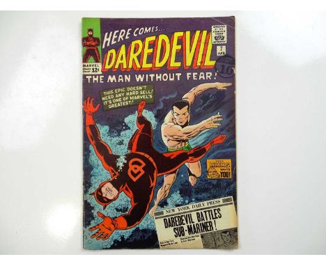 DAREDEVIL #7 - (1965 - MARVEL - UK Cover Price) - First appearance of Daredevil's signature red costume + Sub-Mariner appeara