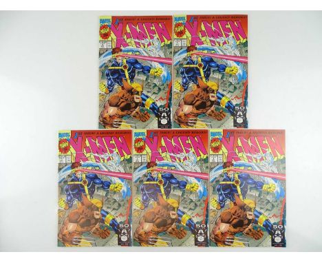 X-MEN #1 - (5 in Lot) - (1991 - MARVEL) - Cyclops &amp; Wolverine cover - Jim Lee cover &amp; interior art - Flat/Unfolded - 