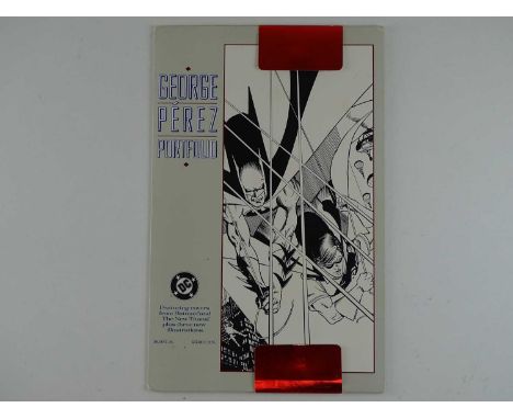GEORGE PEREZ PORTFOLIO (1990) - A series of 12 high quality black &amp; white art prints featuring classic covers from Batman