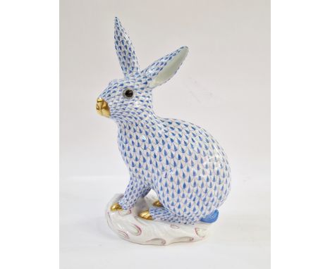 A Herend porcelain hand-painted rabbit, pattern number 5334, stamped to base, 30cm highCondition ReportNo apparent chips, cra