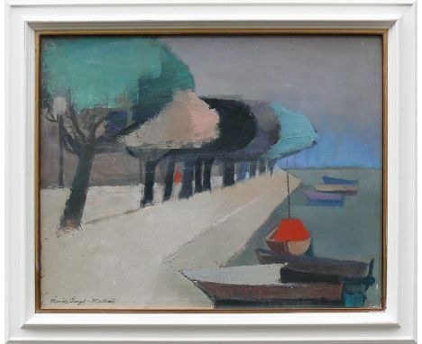 Kegel-Maillard, Maria (Berlin 1917 - 1999 Meersburg)"Seestraße in Konstanz" im Herbst; ÖL/Karton; links unten sign.; verso mi