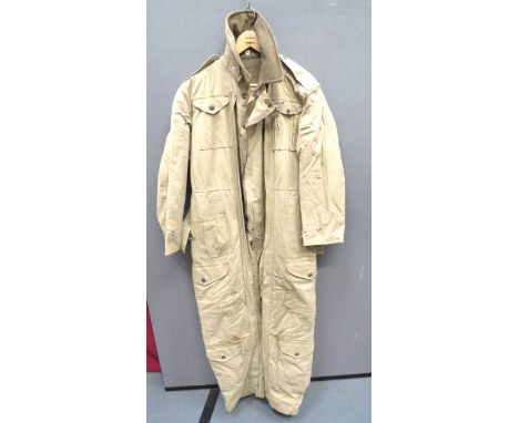 WW2 Pattern Tank Crew Winter "Pixie" Oversuit khaki, heavy waterproof canvas suit. &nbsp;Two full length opening zips. &nbsp;