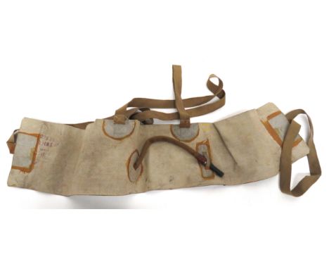 WW2 British Inflation Life Belt rubber inflation belt. &nbsp;Manual inflation tube. &nbsp;Braid waist and shoulder straps. &n