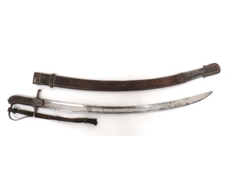 1796 Pattern Light Cavalry Trooper's Sword by Bourne &amp; Son 30 3/4 inch, single edged, slightly curved blade. &nbsp;Large 