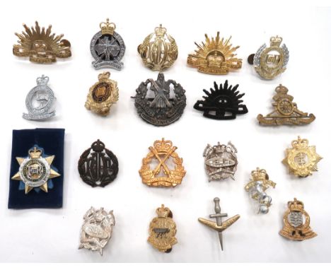 20 x Australian Forces Cap Badges including plated KC Australian Tank Reg ... Plated, QC Australian Tank Reg ... Plated, QC S
