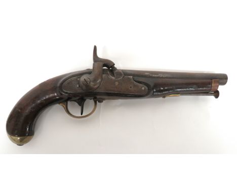 Mid 19th Century Tower Percussion Cavalry Pistol 13 bore, 8 inch, smoothbore barrel. &nbsp;Rear proof stamps. &nbsp;1842 patt