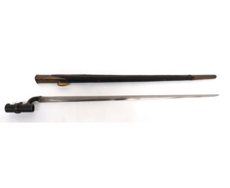 British P1895 Martini Enfield Socket Bayonet 21 1/2 inch, hollow ground, triangular form blade. &nbsp;Forte with WD issue sta