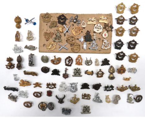 90 x African Orientated Collar Badges including gilt KC SAAF ... Darkened KC SAAF ... Anodised Rhodesian Light Inf ... White 