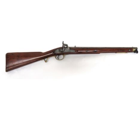 1840 Pattern Yeomanry Cavalry Percussion Carbine .650, 20 inch, smoothbore barrel. &nbsp;Front blade sight and rear V sight. 