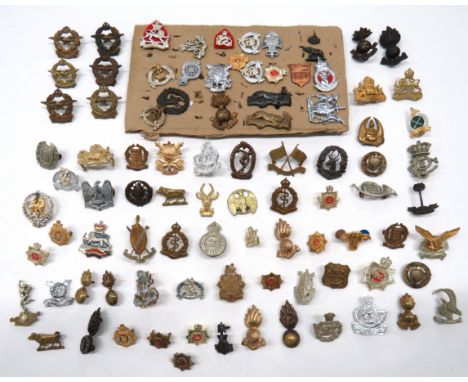 90 x African Orientated Collar Badges including white metal, KC Northern Rhodesia Police ... White metal Rhodesian African Ri