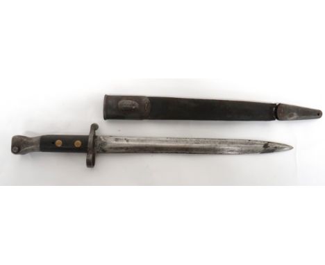 British M1888 MK1 2nd Type Bayonet 11 3/4 inch, double edged blade. &nbsp;Forte with various Ordnance stamps dated "90". &nbs