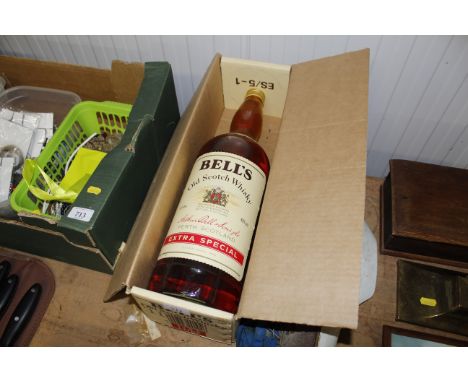 A boxed 4.5litre bottle of Bells Old Scotch Whisky