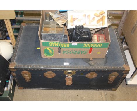 A vintage travelling trunk