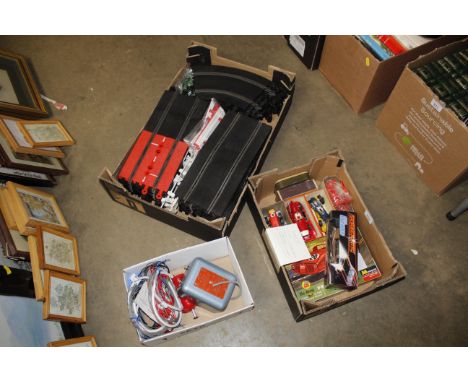 Three boxes of vintage and other Scalextric