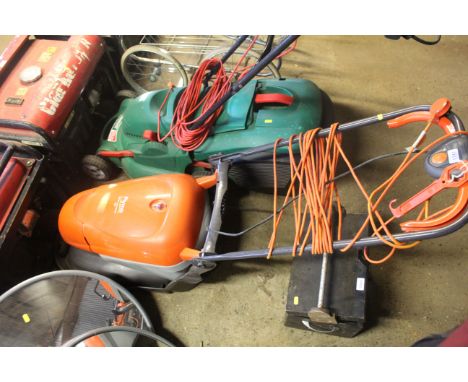 A Flymo hover compact 330 electric lawn mower