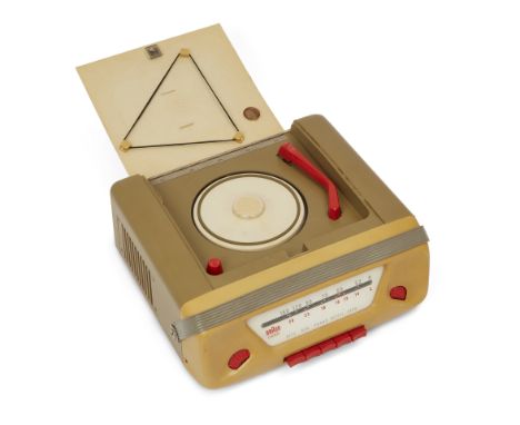 Wilhelm Wagenfeld (1900-1990) for Braun 'Combi' portable radio and record player, together with original box, manuals, paperw