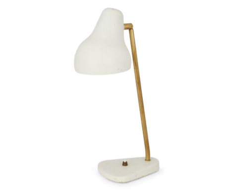 Vilhelm Lauritzen (1894-1984) for Louis Poulsen Model no. '24067' table lamp, circa 1960 Brass, lacquered aluminum, lacquered