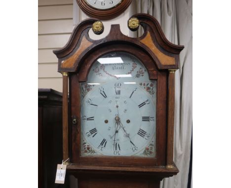 A George III oak longcase clock, Bannerman Banff H.196cm