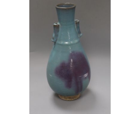 A Chinese blue glazed arrow vase height 40cm