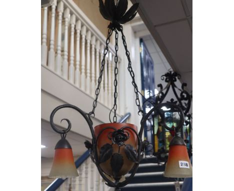 A Daum-style four light ceiling shade height 71cm